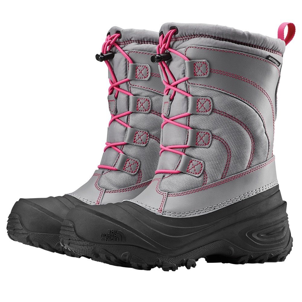 The North Face Kids Gray and Pink Snow Boots